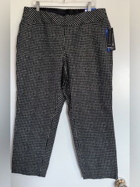 Investments Black Grid-Print women’s Ankle Pants